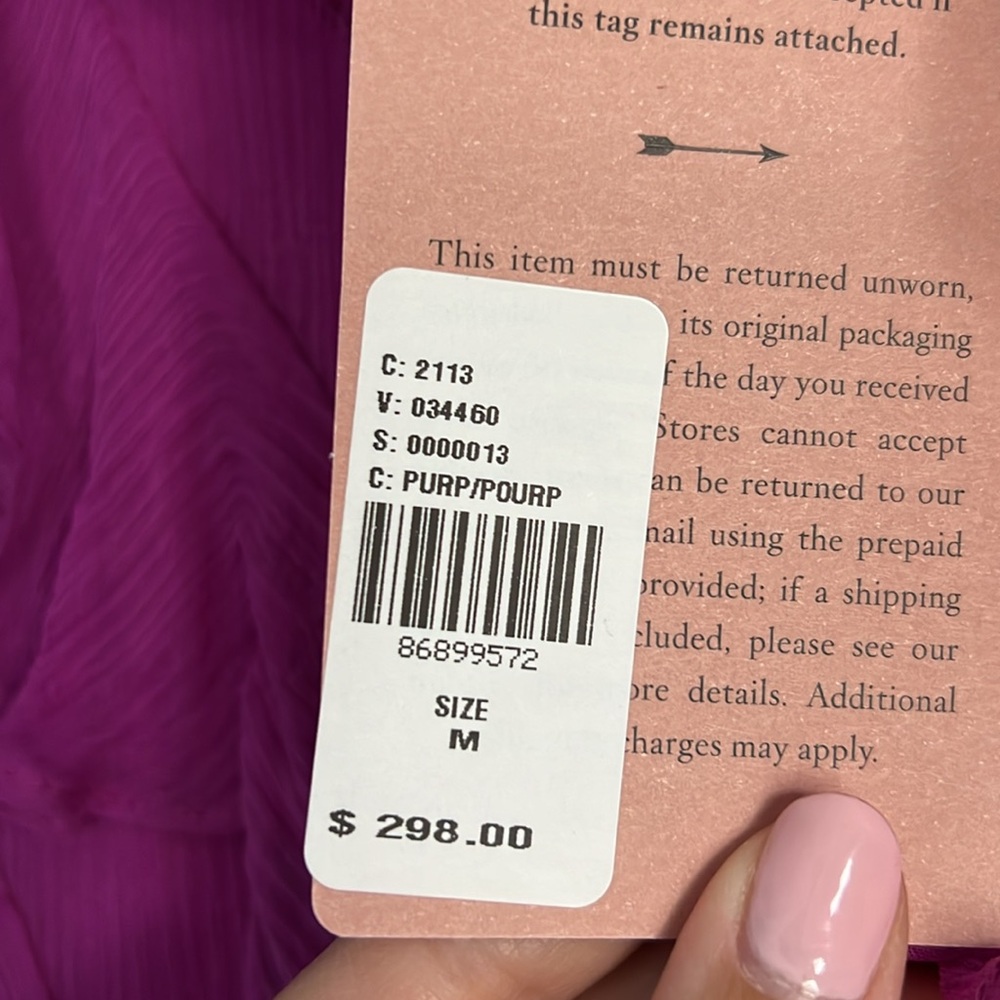 NWT BHLDN Jia Bias-Cut Ruffled V-
Neck Mini Dress - Picture 5 of 5